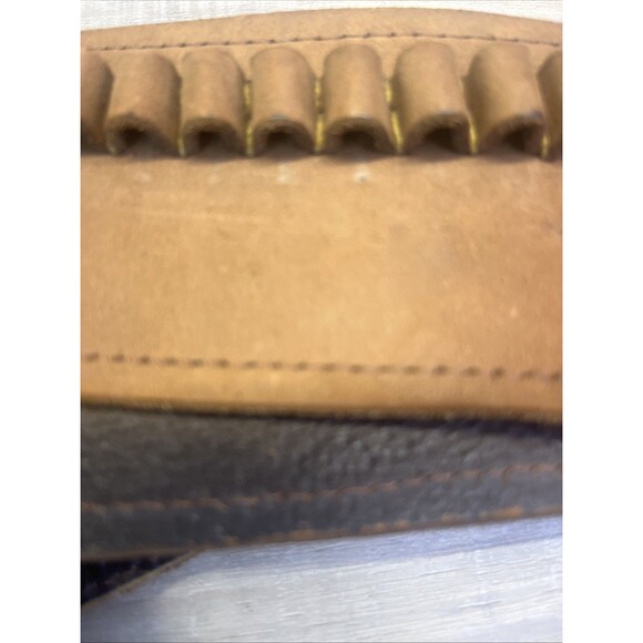 Vintage Leather Gun Holster Sz 42 For 22 Bullets Made In Mexico Western Cowboy - Picture 15 of 16